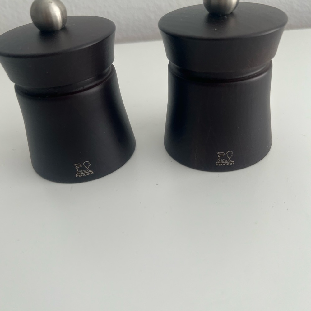 Peugeot Baya Salt and Pepper mill 3 inch Chocolate wood made France